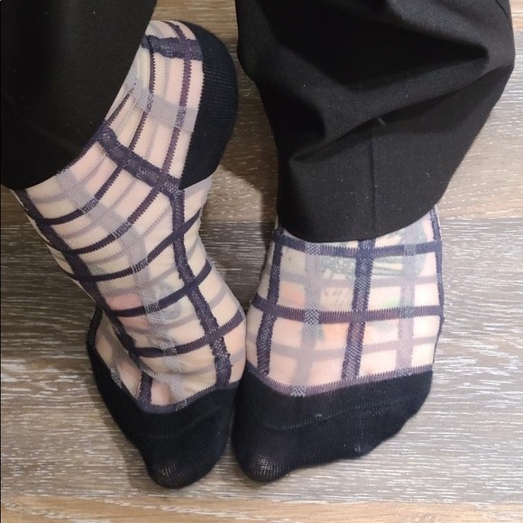 Black Vintage Sheer Socks - Picture 2 of 3